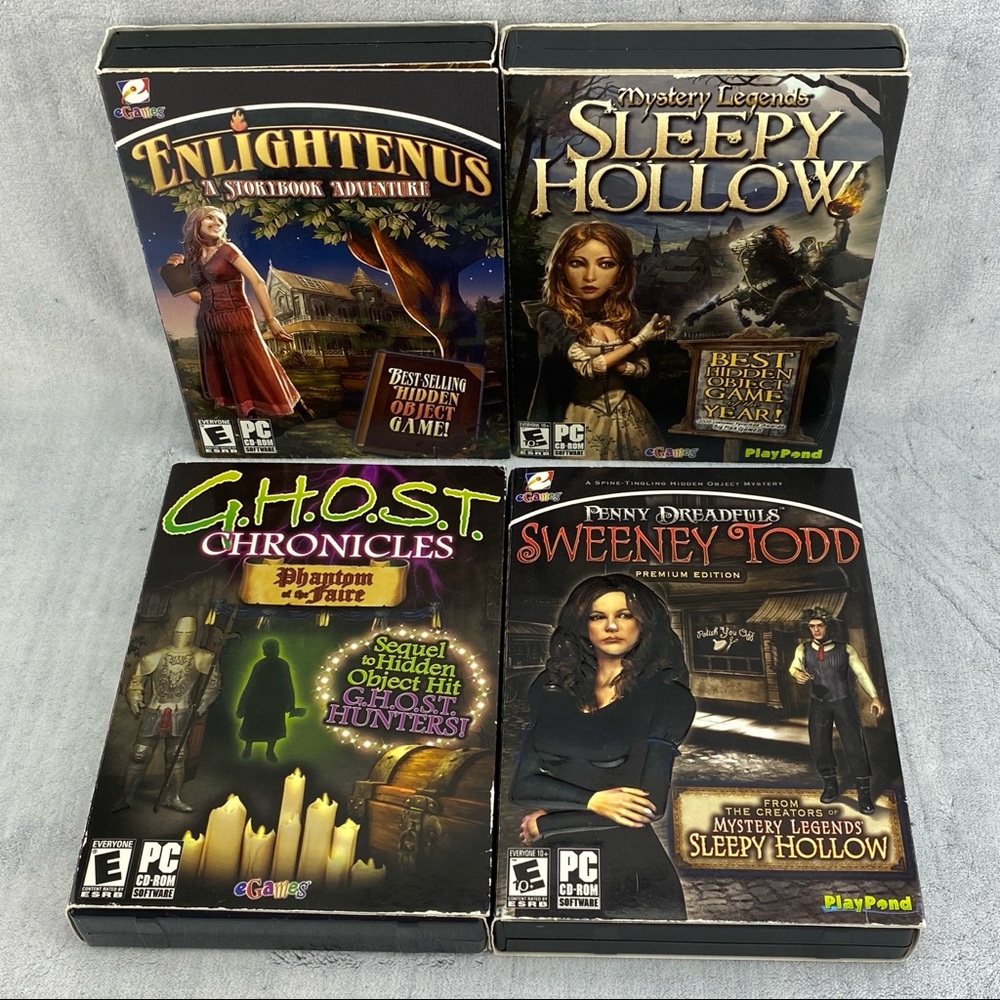 Hidden Object PC ROM Video Games Lot of 4 from eGames